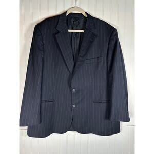BURBERRY LONDON Kensington BlazeSports Coat Mens 46R Black Striped Wool office